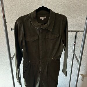 NWT Olive Green Fit For Success Long Sleeve Jumpsuit, Size 4 (XL). Never worn.